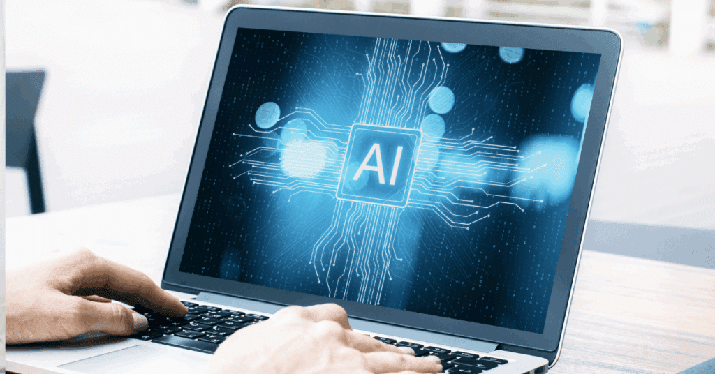 Laptop computer with AI screenshot