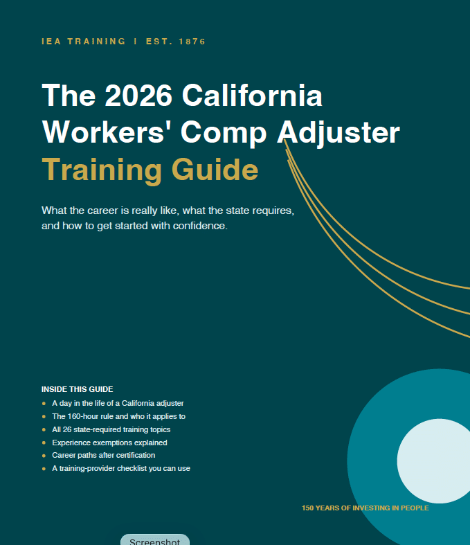 2026 California Workers' Comp Adjuster Training Guide Cover